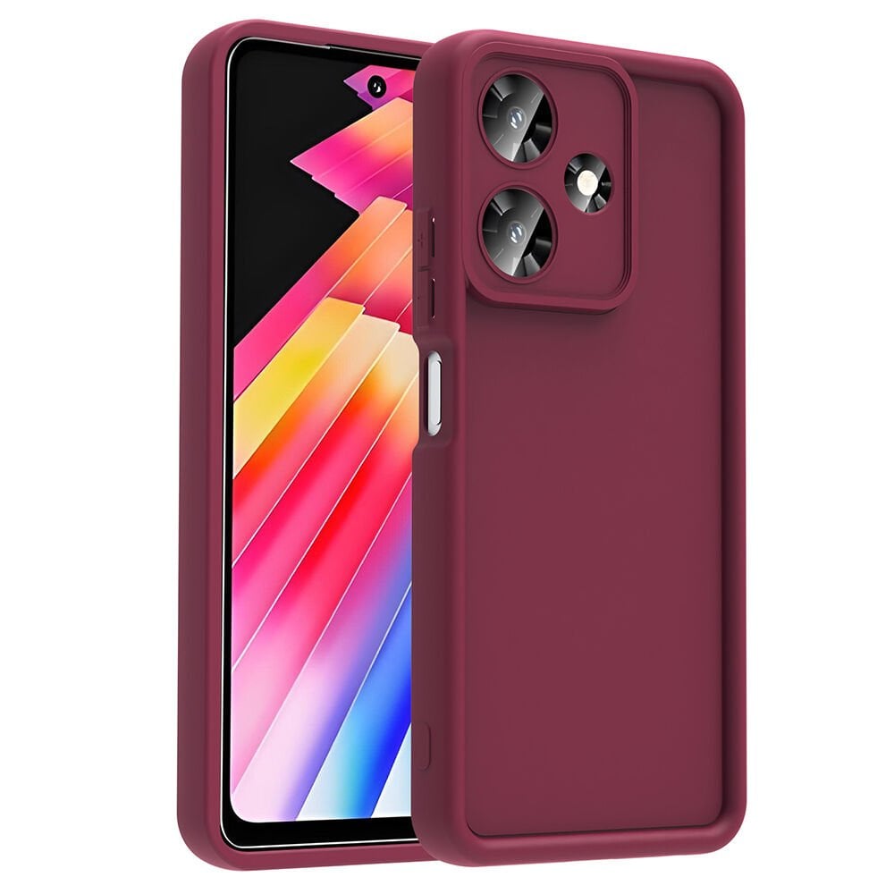 İnfinix Hot 30İ Kılıf Kamera Korumalı Ananas Kapak Mürdüm