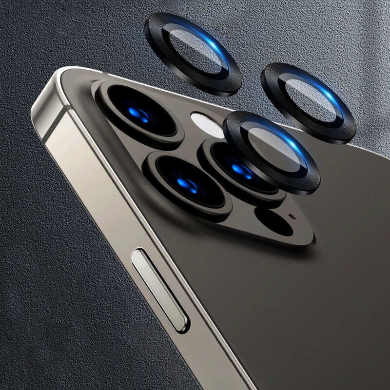 iPhone 11 Pro CL-07 Kamera Lens Koruyucu Siyah