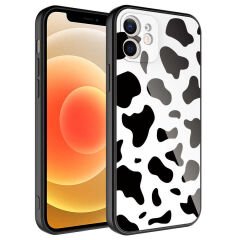 iPhone 12 Kılıf Kamera Korumalı Desenli Sert Silikon Epoksi Kapak NO7