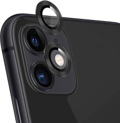 iPhone 11 CL-12 Premium Safir Kamera Lens Koruyucu Siyah