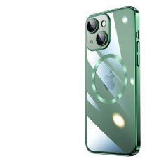 iPhone 14 Plus Kılıf Wireless Şarj Özellikli Sert PC Riksos Magsafe Kapak