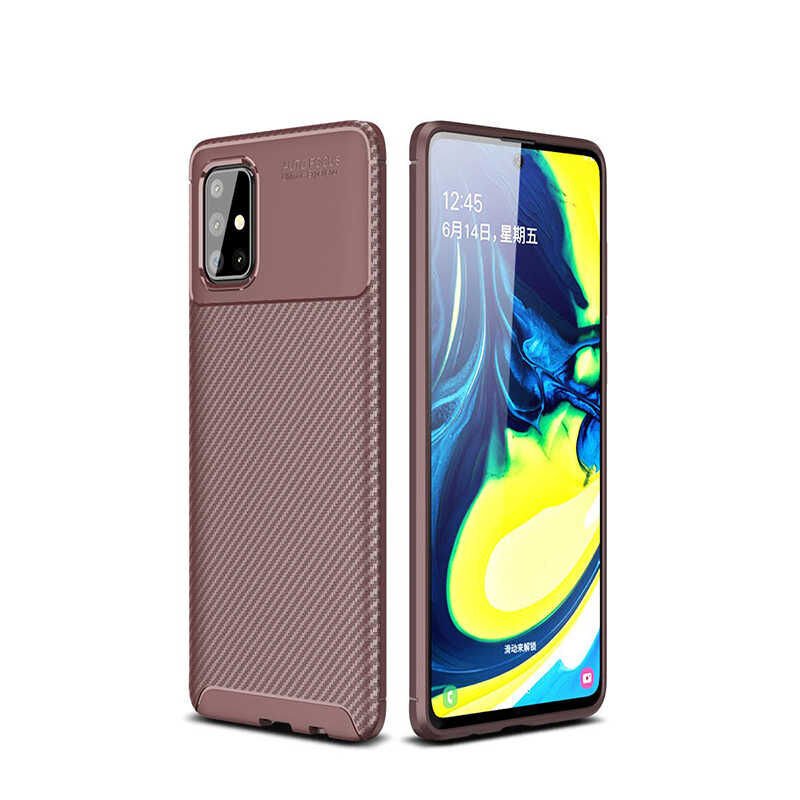 Samsung Galaxy A71 Kılıf Negro Silikon Kapak Kahverengi