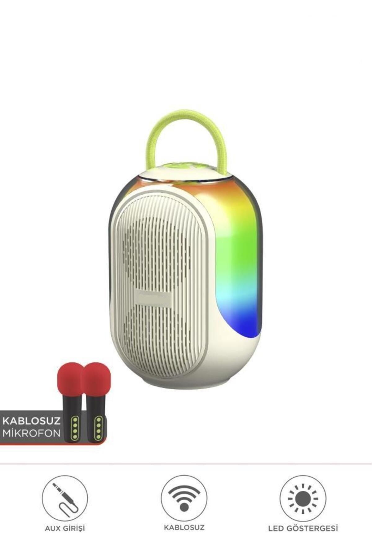 Çift Mikrofonlu Kablosuz Parti Hoparlörü