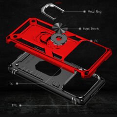 Xiaomi Mi 11 Ultra Kılıf Vega Tank Sert Yüzüklü Standlı Zırh Koruma Kapak