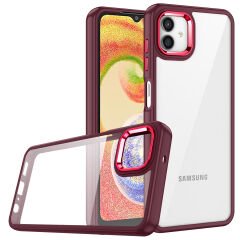 Samsung Galaxy A04 Kamera Çıkıntılı Arkası Şeffaf Köşeleri Parlak Renkli Işlemeli Flora Kapak