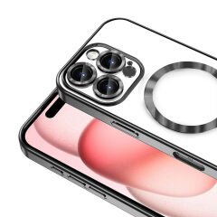 iPhone 16 Pro Max Kılıf Kamera Korumalı Kablosuz Wireless Şarj Özellikli Demre Kapak