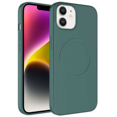 iPhone 11 Kılıf Magsafe Wireless Şarj Özellikli Pastel Renk Silikon Plas Kapak