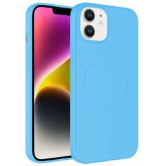 iPhone 11 Kılıf Magsafe Wireless Şarj Özellikli Pastel Renk Silikon Plas Kapak