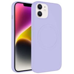 iPhone 11 Kılıf Magsafe Wireless Şarj Özellikli Pastel Renk Silikon Plas Kapak