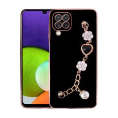 Samsung Galaxy M22 Kılıf El Tutamaçlı Kamera Korumalı Taka Silikon Kapak