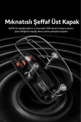 Şeffaf Çift Modlu Fare Bluetooth 5.2 + 2.4G Kablosuz Mouse TM23 Siyah