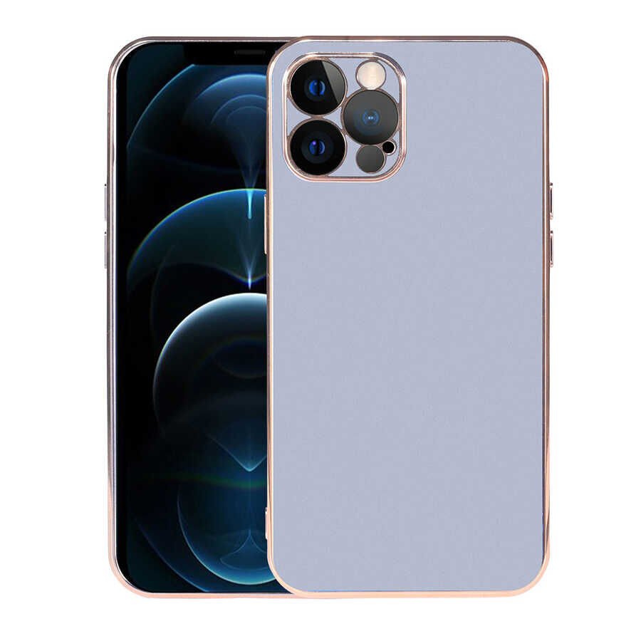 iPhone 12 Pro Max Kılıf Viyana Kapak Mavi Açık