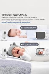 Bebek Kamerası Telsiz Monitörlü Full Hd Smart Ip Güvenlik Kamerası ABM600 Beyaz