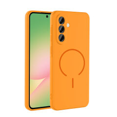 Samsung Galaxy A56 Kılıf Meta Lansman M-Safe Kamera Korumalı içi Kadife Yumuşak Renkli Süet Silikon