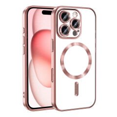 iPhone 16 Pro Kılıf Kamera Korumalı Kablosuz Wireless Şarj Özellikli Demre Kapak