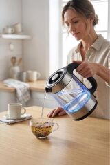 Cam Led Işıklı 1500W 1.8 L Kettle Su Isıtıcı