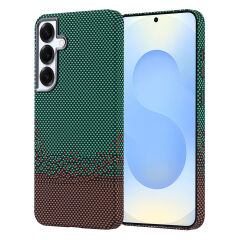 Samsung Galaxy S24 Plus Kılıf Kablosuz Şarj Özellikli Karbon Fiber Görünümlü Nekst Kapak Gold